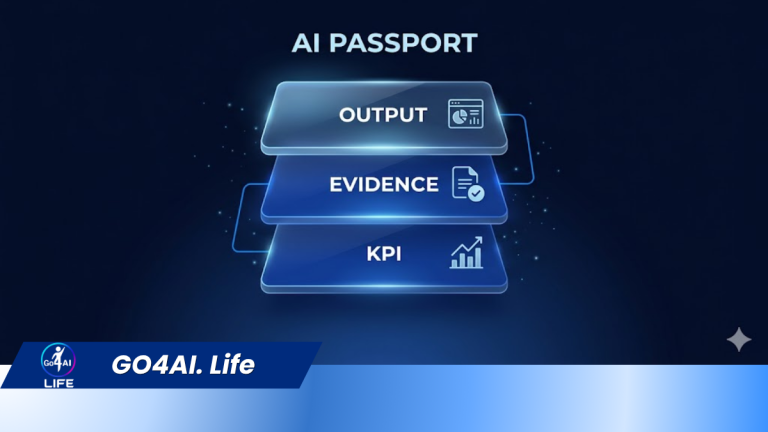 Output, evidence và KPI giúp năng lực AI trở nên có thể kiểm tra và đánh giá.