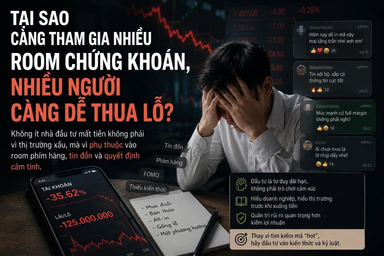 Tại sao càng tham gia nhiều room chứng khoán, nhiều người càng dễ thua lỗ?